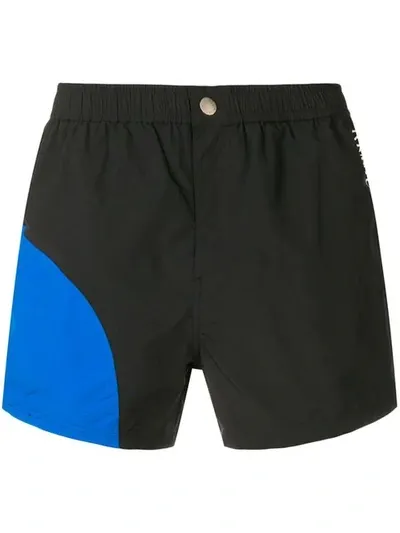 Kenzo Logo Printed Swim Shorts In Black