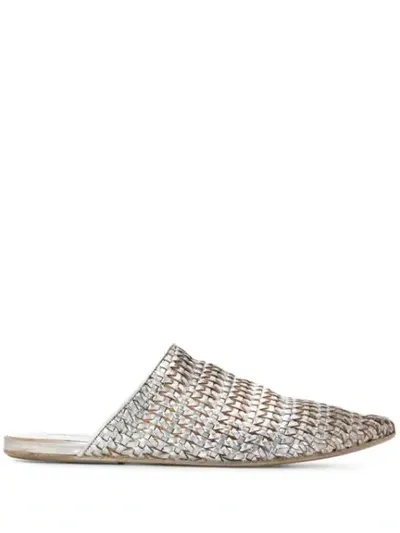 Marsèll Woven Mules In Silver