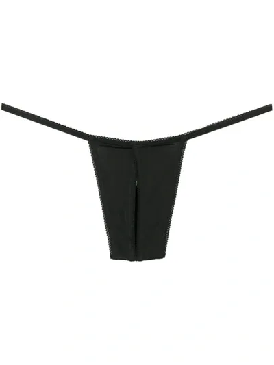 Maison Close Le Petit Secret Open Thong In Black