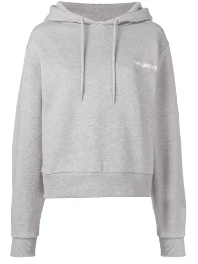 Han Kjobenhavn Embroidered Logo Hoodie In Grey