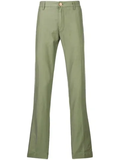 Hand Picked Men's Round-pockets Tapered-leg Chino Pants, Light Green