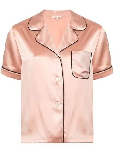 Morgan Lane Katelyn Fiona Silk Short Pajamas In Rose Smoke