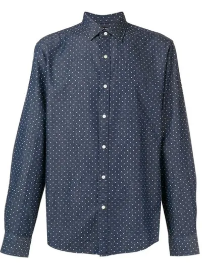 Michael Michael Kors Polka Dot Shirt In Blue