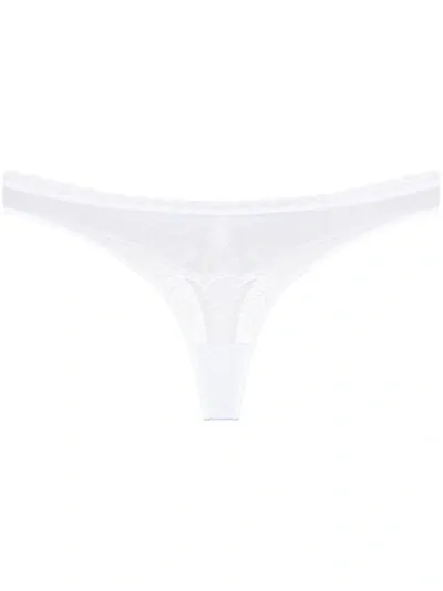 Maison Close La Directrice Thong In White