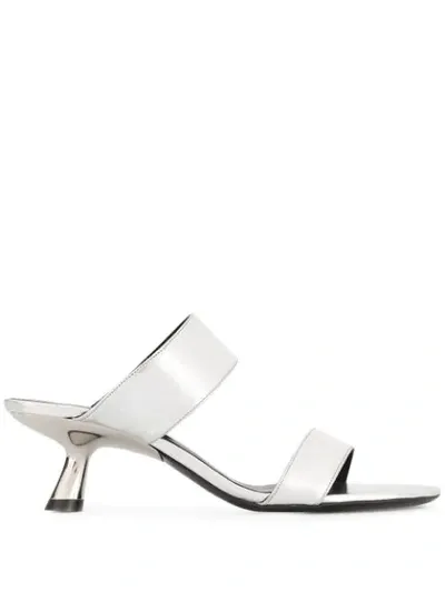 Simon Miller Tee Heel Sandal In Silver