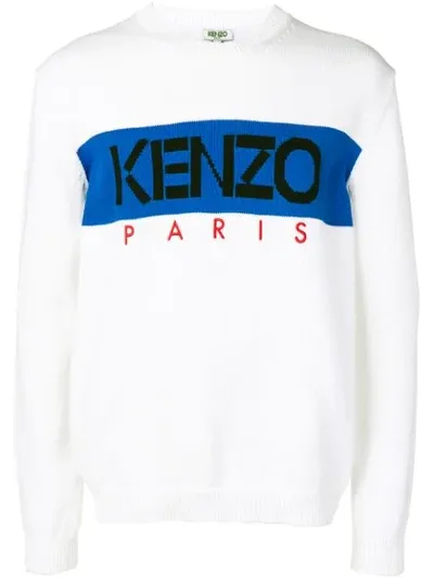 Kenzo Men's Paris Jumper Shirt In White