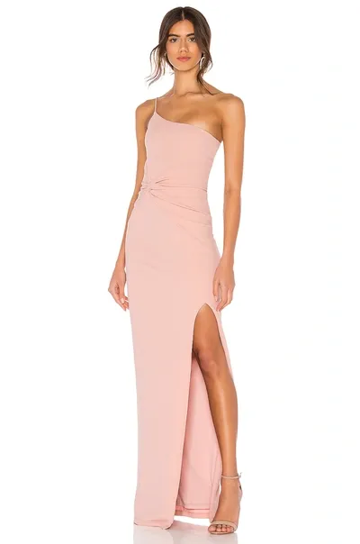 Nookie Lust One Shoulder Gown In Pink