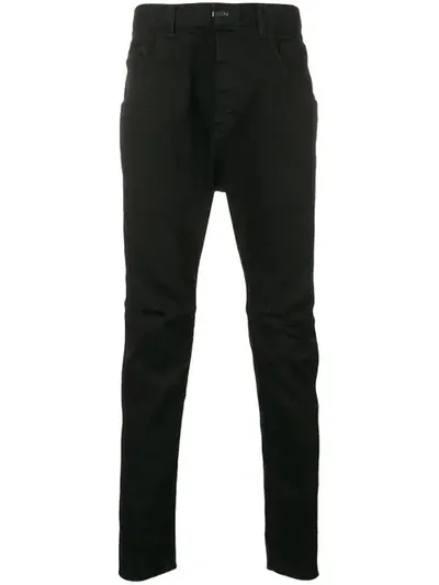 The Viridi-anne Slim Pocket Detail Trousers In Black