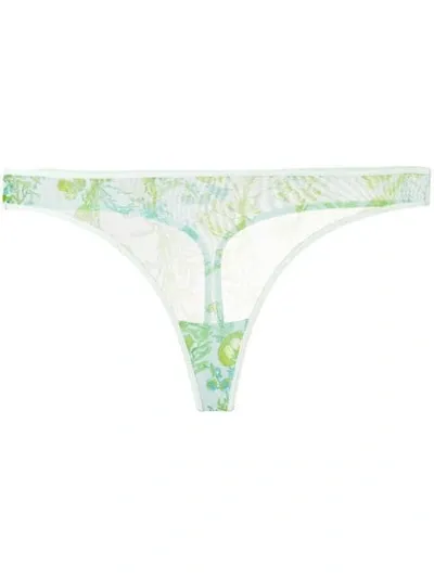 Marlies Dekkers Jardin Des Herbs Thong In Green