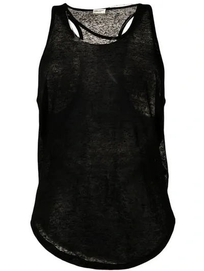 Saint Laurent Slim-fit Tank Top In Black