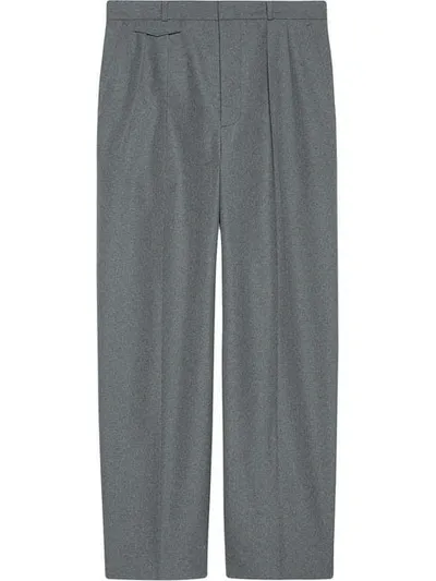 Gucci Tailored Wool Trousers In Grey