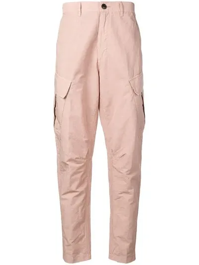 Stone Island Shadow Project Cargo-pocket Chinos In Pink