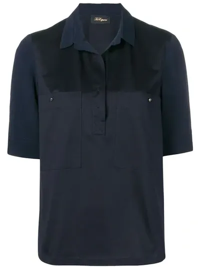 Les Copains Concealed Front Shirt In Blue