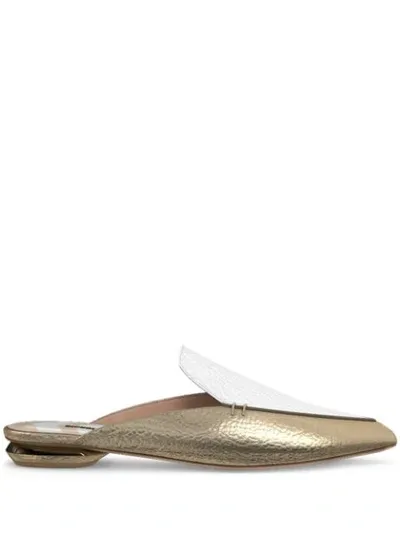 Nicholas Kirkwood Beya Mules In Gold