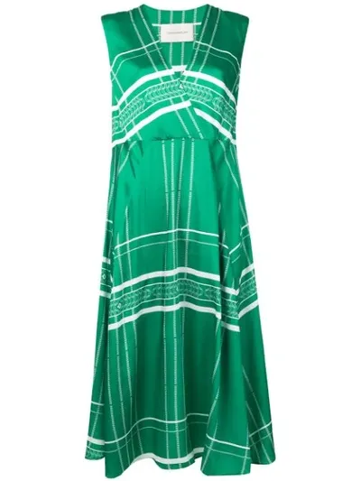 Cedric Charlier Patterned Dress In Green