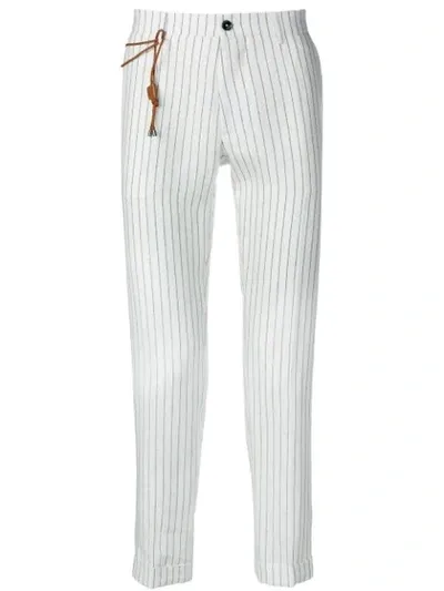 Berwich Striped Trousers In White