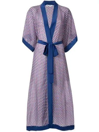 Mitos Kate Long Kimono In Blue