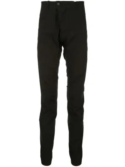 Masnada Slim-fit Gathered Trousers In Black