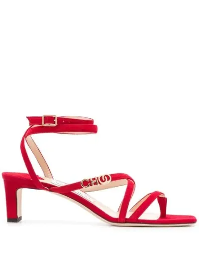 Jimmy Choo Jas 50 Sandals In 红色