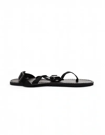 Hender Scheme Devise Strap Black Leather Sandal