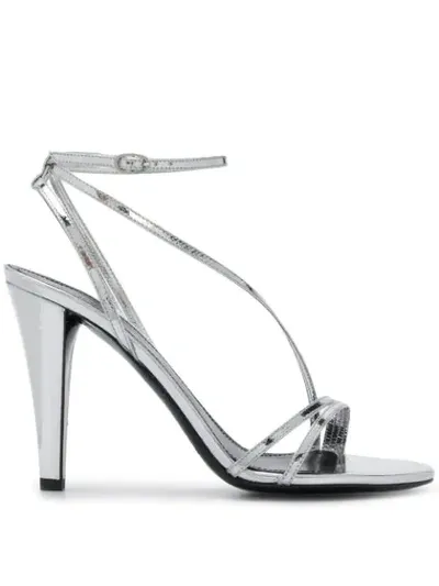 Isabel Marant Heeled Slingback Sandals In Silver