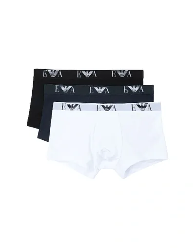 Emporio Armani Boxer In White/black/marine