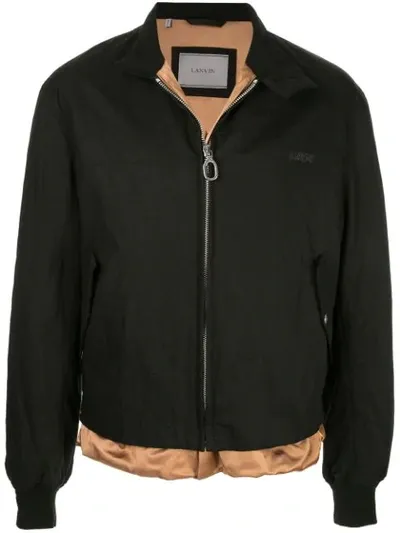 Lanvin Layered Bomber Jacket In Black