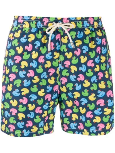 Mc2 Saint Barth Badeshorts Mit Badeenten-print In Blue