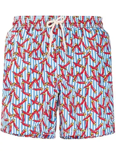 Mc2 Saint Barth Lucky Charm Swim Shorts In Blue