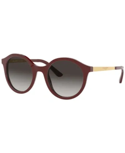 Dolce & Gabbana Dg4358 Bordeaux Sunglasses In Light Grey Gradient Black