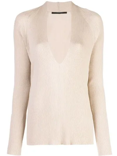 Haider Ackermann V-neck Jumper In Brown