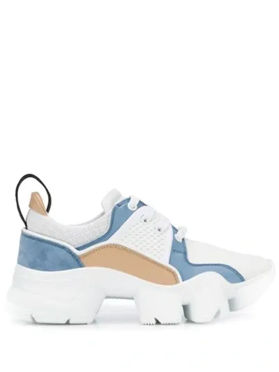 Givenchy Jaw Suede, Leather, Neoprene And Rubber Sneakers In White