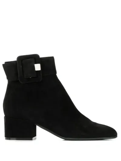 Sergio Rossi Ankle Boots Sr Mia 045 Suede In Black