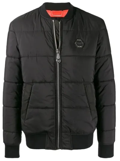 Philipp Plein Statement Padded Jacket In Black