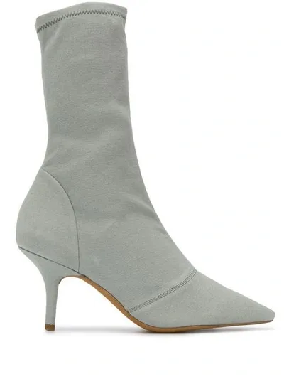 Yeezy Pointed Sock Boots In Grey