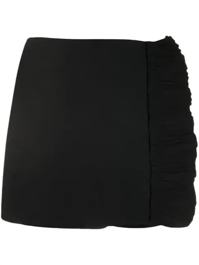 Valentino Ruffle Trim Mini Skort In Black