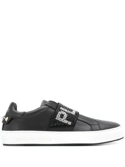 Philipp Plein Logo Low-top Sneakers In Black