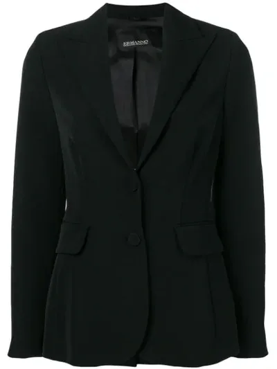 Ermanno Ermanno Fitted Blazer In Black