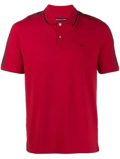 Michael Michael Kors Printed Logo Polo Shirt In Red