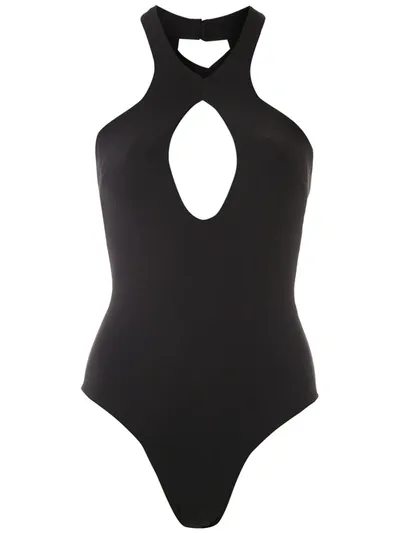 Amir Slama Central Keyhole Body In Black