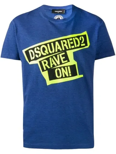 Dsquared2 Graphic Print T-shirt In Blue