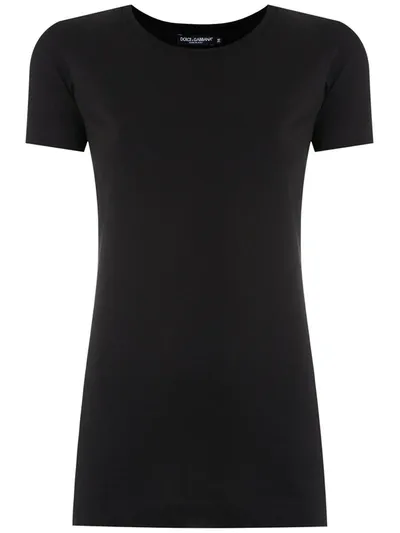 Dolce & Gabbana Short-sleeved Jersey T-shirt In Black