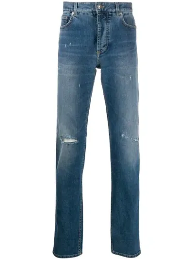 Givenchy Distressed Jeans In Blue