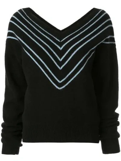 Georgia Alice Noel Chevron Jumper In Black