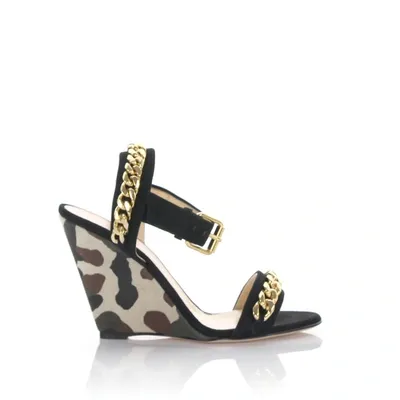 Giuseppe Zanotti Wedge Sandals In Black