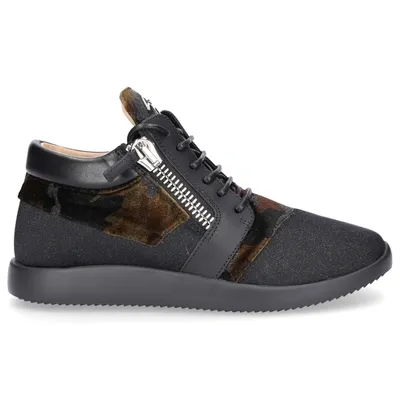 Giuseppe Zanotti High-top Sneakers Runner In Olive