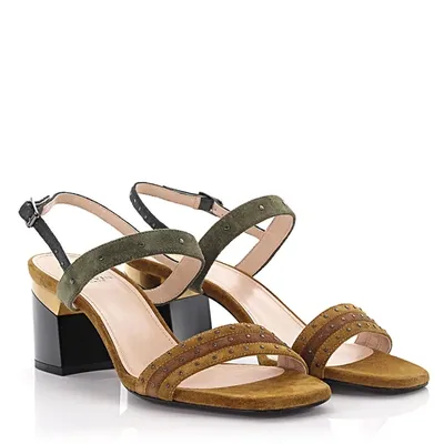 Lanvin Sandals With Strap Suede Beige