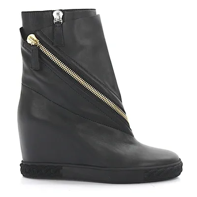 Casadei Women  Wedge Boots Leather Black