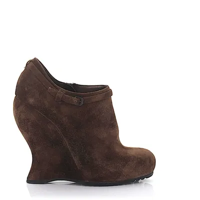 Bottega Veneta Ankle Boots V0240 Suede In Brown