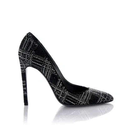 Philipp Plein Pumps Scottish Diamond Leather Black Stoff Strass